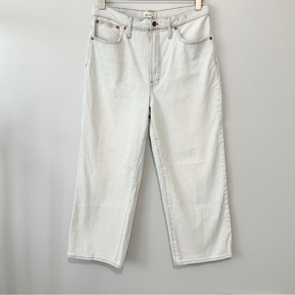 Madewell the perfect vintage wide leg crop jean light blue denim size 31